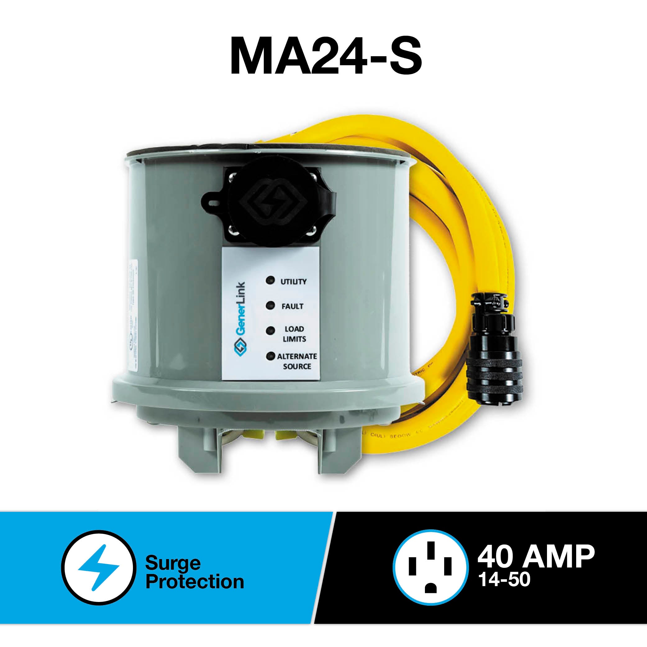 GenerLink Transfer Switch - With Extended Cord Lengths