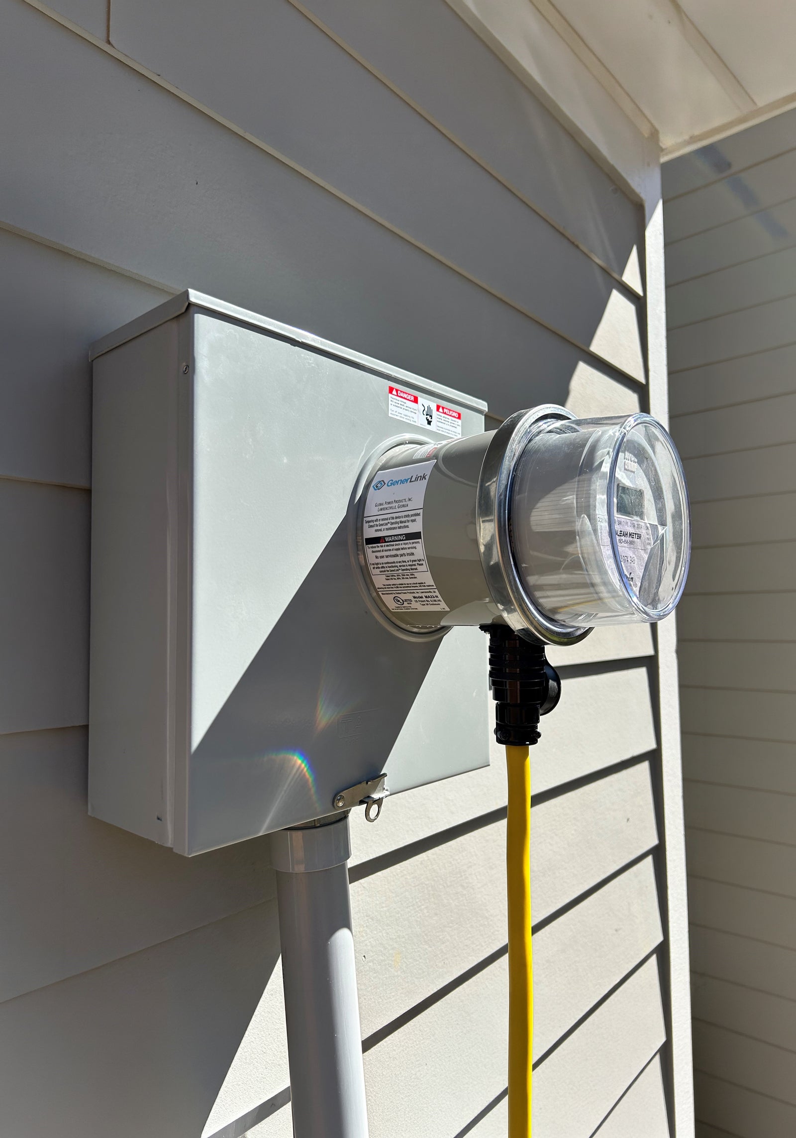 Installed on the utility meter